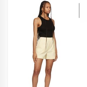 NWT Nanushka Madrid Crème Seersucker Recycled Shorts L